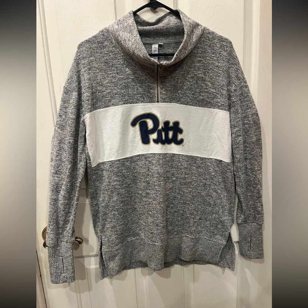 Pitt 1/4 Zip Soft Sweater Pullover University of Pittsburgh